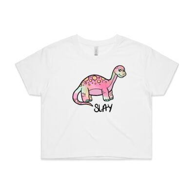 Diplo Dino Slays Adult Crop Tee Thumbnail