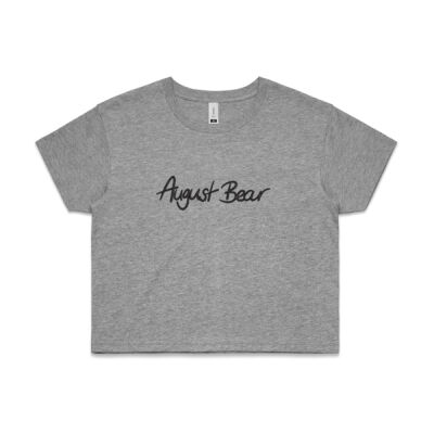 August Bear Label Embroidered Crop Tee Thumbnail