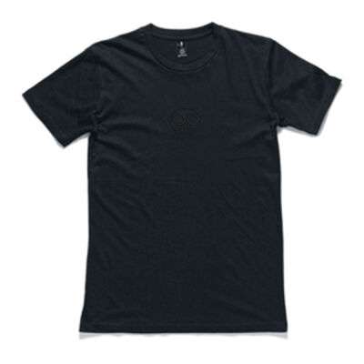 Black Skull Embroidered Adult Tee Thumbnail