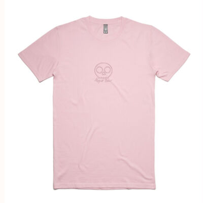 Pink Skull Embroidered Adult Tee Thumbnail