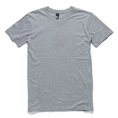 Grey Skull Embroidered Adult Tee Thumbnail